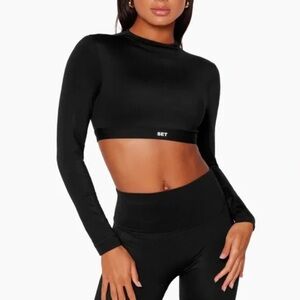 Set Active SPORTBODY® SPORTYSLEEVE BRA in black/onyx
